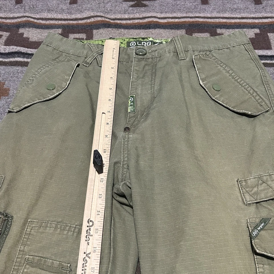 Vintage LRG Mens Cargo Pants 32 Green Wide Leg Baggy Skate Hip Hop Y2K D9 - Image 4 of 4