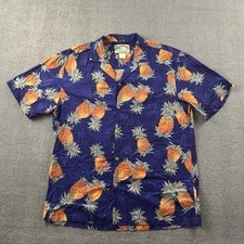 Vintage Paradise Found X LL Bean Shirt Adult Medium Button Up Hawaiian Men's