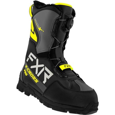 FXR Black/Hi-Vis X-Cross Pro Boa Boots (Adult Size 10) 220707-1065-43