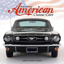 American Classic Cars Calendar 2026  Square Car Wall Calendar - 16 Month