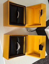 Goldsmiths 18ct White Gold Diamond Ring Set Size I Hallmarked Women’s