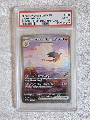 Charizard ex 199/165 Sv: Scarlet & Violet 151 Holo PSA 8 NM-MT
