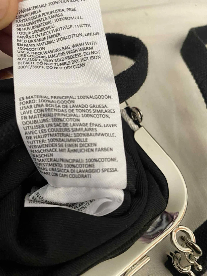 MARIMEKKO Bolso de Hombro Negro Monedero Bandolera Vintage Pouchette Foto 4 de 4