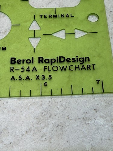 Lotto 2 Modelli Berol RapiDesign Flow Chart R-54A & Pickett simboli ADPS 1216 - Foto 5 di 6
