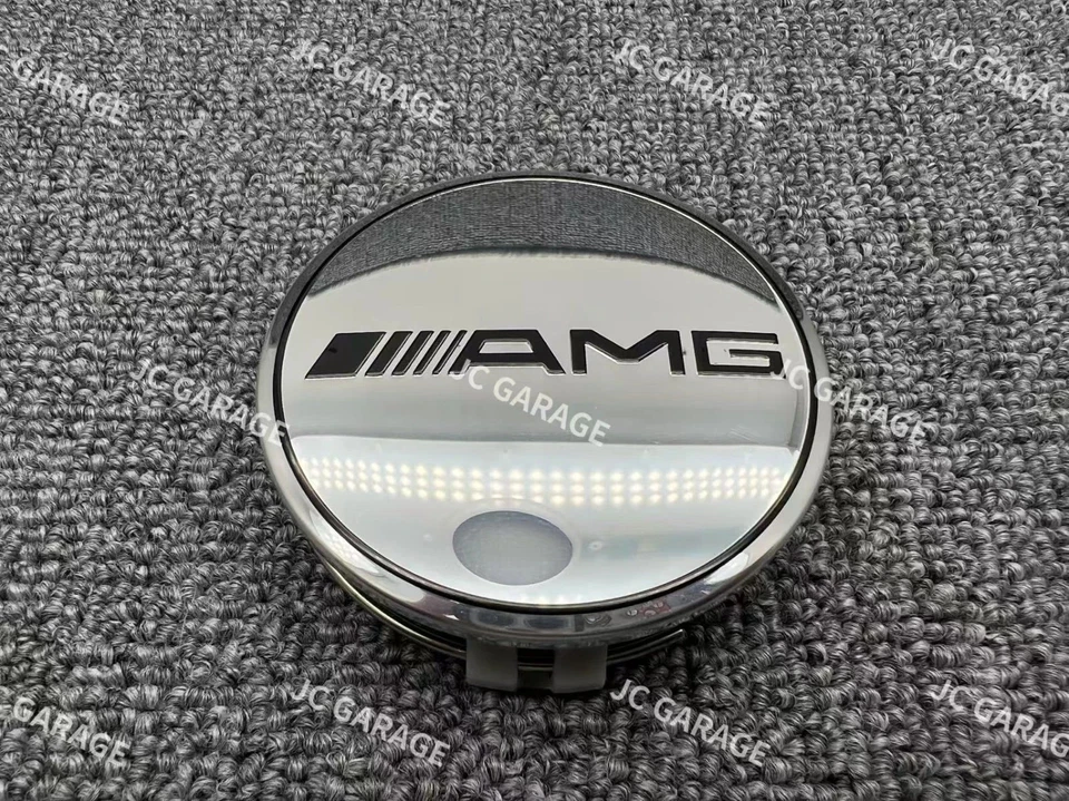 Tapacubos tapacubos central rueda AMG plateado acabado espejo 75 mm para Mercedes-Benz Foto 2 de 3