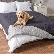 PetAmi Waterproof Bed Cover for Dogs, Waterproof Pet Blanket Couch Cover Grey