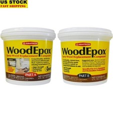 2 Qt Repair Wood Filler WoodEpox Kit Structural Epoxy Easy Use Low Odor Safe