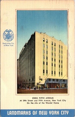 Kress Fifth Avenue At 39th Street And Fifth Avenue New York City On The Site Of