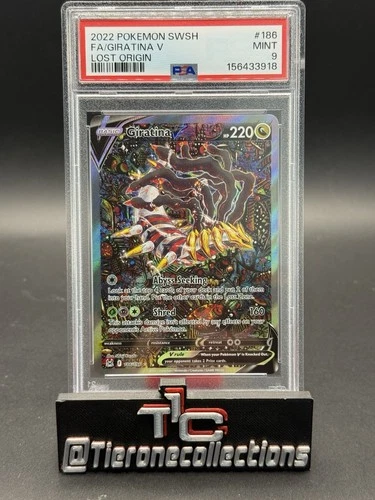PSA 9 Giratina V Full Art 186/196 Lost Origin Pokemon Card NM-MT Ultra Rare