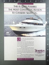 1989 ADVERTISEMENT for Silverton aft cabin 37 37MY 40 40AC or 46 46AC yacht boat