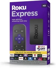 Roku Express HD Streaming Device with High-Speed HDMI Cable, Standard Remote (No