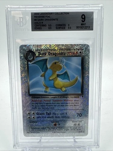 2002 POKEMON DARK DRAGONITE LEGENDARY COLL. REVERSE HOLO RARE #5 BGS 9
