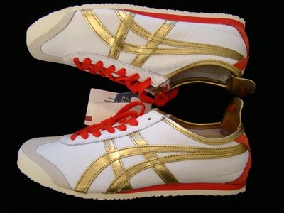 ASICS Onitsuka Tiger Mexico White / Gold  43,5 in Box NOS New Limited JP