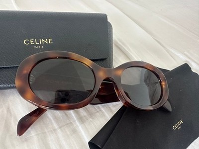 Frauen Sonnenbrille Celine CL40194u-53e Triomphe Ovale Sonnenbrille in Havanna