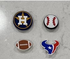 Houston Sports Themed Pack NFL  MLB Shoe Charms for Crocs