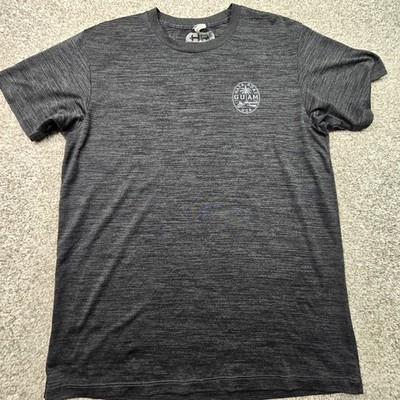 Pacific Shirt Mens Medium Gray Guam Hafa Adai Sun Protective Short Sleeve Tee