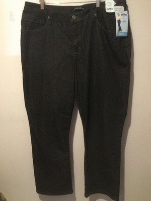 NWT RIDERS WOMENS 'INSTANTLY SLIMS YOU' TUMMY CONTROL PANEL BOOT CUT BLACK 18W