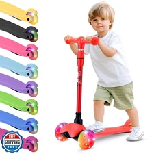 Hurtle Mini Kickboard Scooter for Kids - Height Adjustable 25''-2