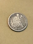 1887-P  VF Silver Seated Liberty Dime Great Details!