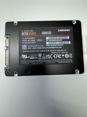SAMSUNG 870 EVO 500GB SSD SATA 2.5'' SOLID STATE DRIVE HEALTH: 95% *QTY