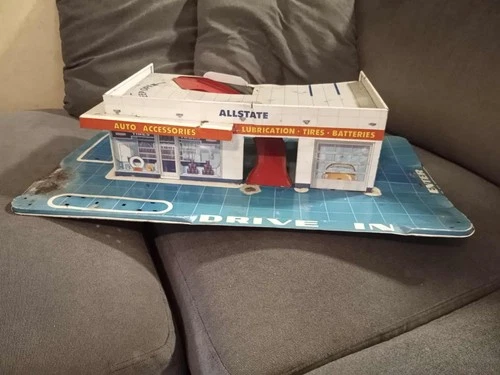 vintage sears allstate service center tin litho marx metal parts or repair