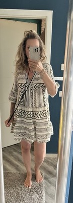 Italy Kleid one size S 36/38 Tunika Longbluse Hängerchen Vero Moda Azteken