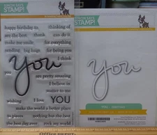 Simon Says: You Matter and coordinating die; photopolymer; 4 x 5.75; NEW