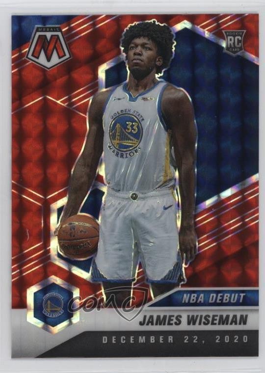 2020-21 Panini Mosaic NBA Debut Red Mosaic Prizm James Wiseman #266 13rw