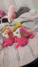 RD Roller Derby Comic Themed Roller Skates Adjustable Girls Kids Size 7-11 Used