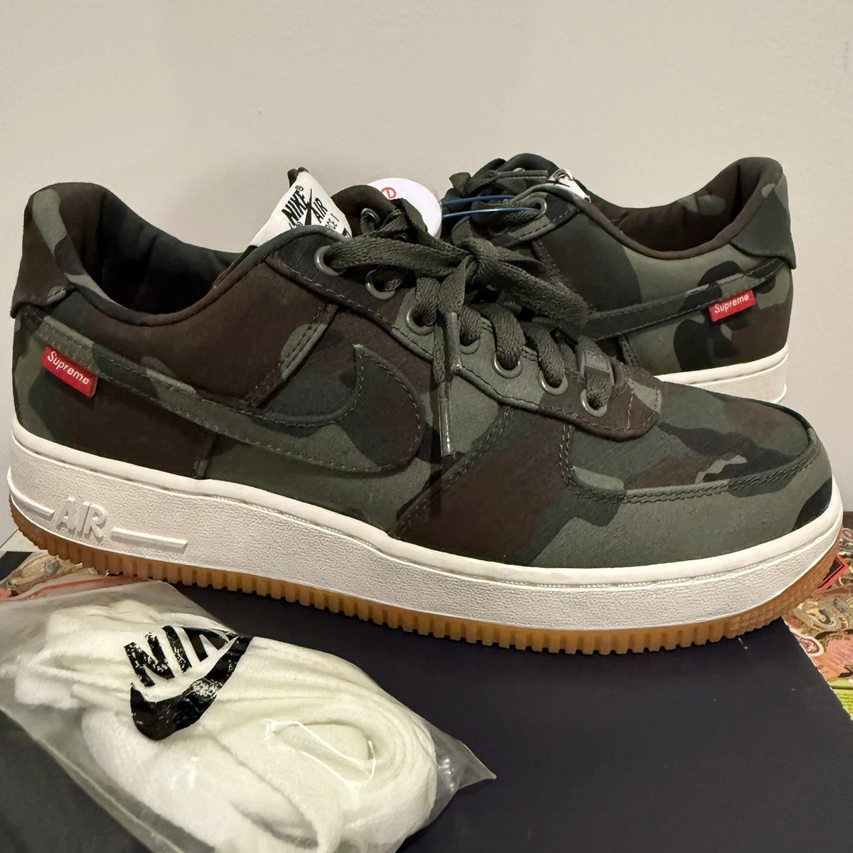 Nike Supreme x Air Force 1 Premium '08 NRG Low Camo for Sale