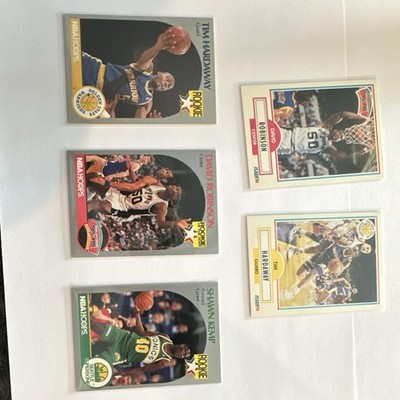 Fleer NBA Hoops NBA Card Lot 5 Rookie Hardaway Robinson Kemp 1990