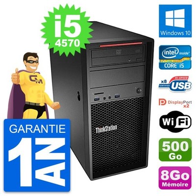 PC tour LENOVO Thinkstation P300 i5-4570 RAM 8Go Scheibe 500Go Windows 10 Wifi