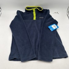 Columbia Steens Mtn 1/4 Snap Fleece Pull-Over Blue/green Youth Size Large