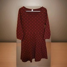 Old Navy Dress Women's Large Polka Dot Pullover 3/4 Sleeve Clothing