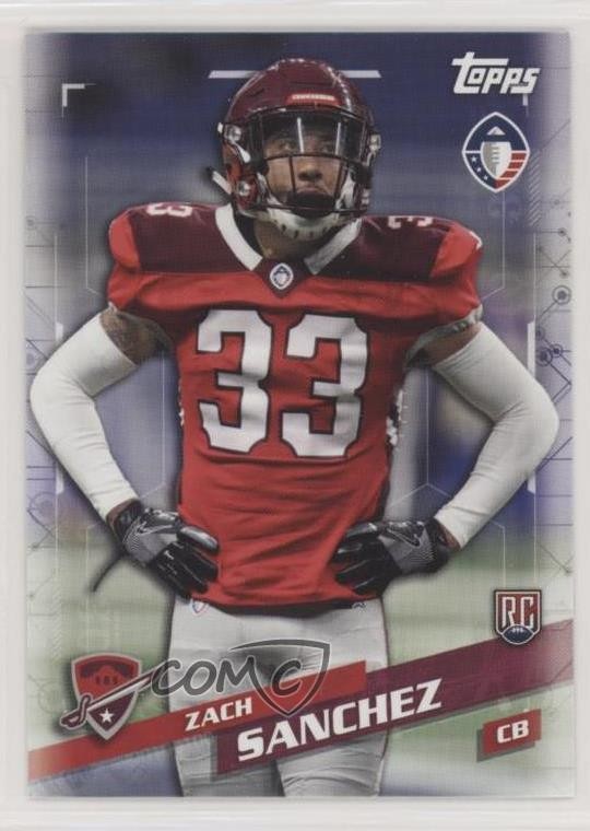 2019 Topps Alliance of American Football Zack Sanchez Zach Sanchez #8 0a3