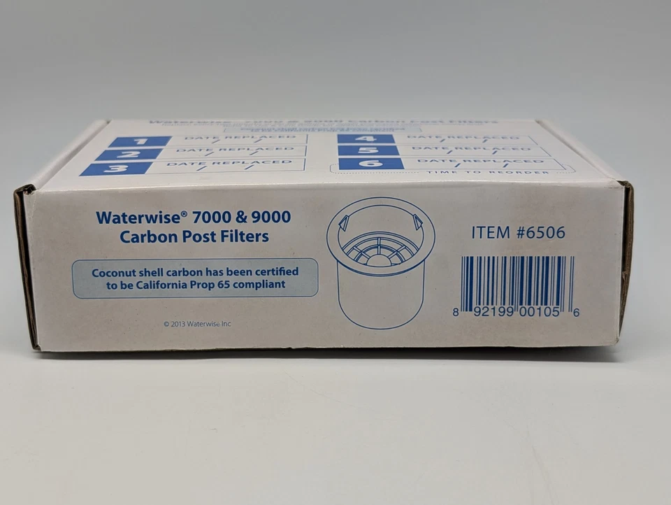 NOS Waterwise Carbon Post Filters for 7000 & 9000 Models 6 Pack Item #6506 - Image 2 of 4