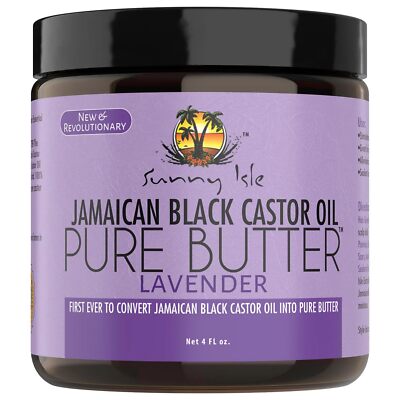 Sunny Isle Lavender Jamaican Black Castor Oil Pure Butter 4oz | Stimulates Hair
