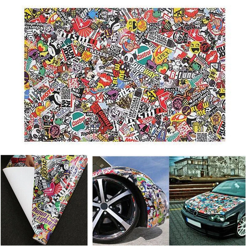 Pegatina para carrocería de coche JDM Panda dibujos animados graffiti bomba vinilo envoltura hoja hágalo usted mismo calcomanía Foto 3 de 4