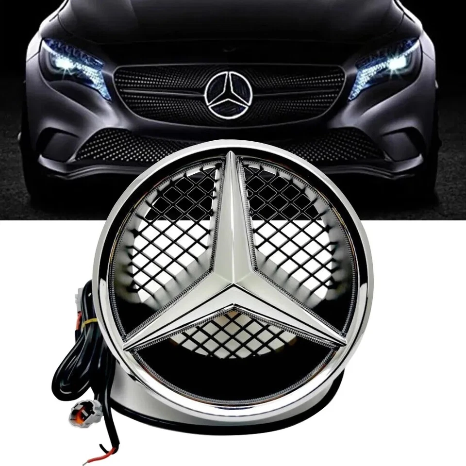 For Mercedes Benz W204 C180 GLK300 B160 Front Grille Led Logo Star Badge Emblem - Image 2 of 4