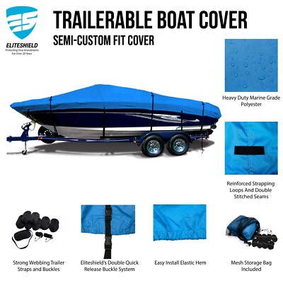 YSPACE Boat Cover 17-19ft,Trailerable 1200D Heavy Duty Waterproof Cover - View #10