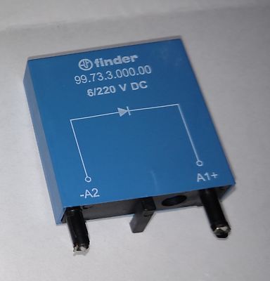 99.73.3.000.00, Finder, Diode Module, A1 Terminal 6-220V Dc, Lot of 5 pcs