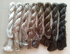 8bundles 100%natural mulberry silk,hand-dyed su embroidery silk floss/threads