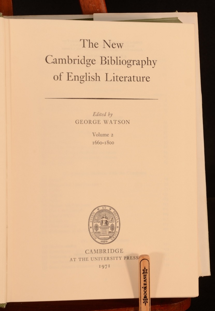 The New Cambridge Bibliography of Englis 1969-1977 5vol New