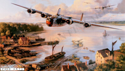 Nicolas Trudgian Aviation KUNSTDRUCK Safe Haven B-24 Liberator Crews Unterschriften