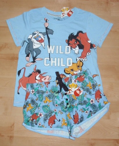 BNWT Primark Disney El Rey León niño salvaje Pijama Conjunto Pantalones  Cortos Y Camiseta | eBay