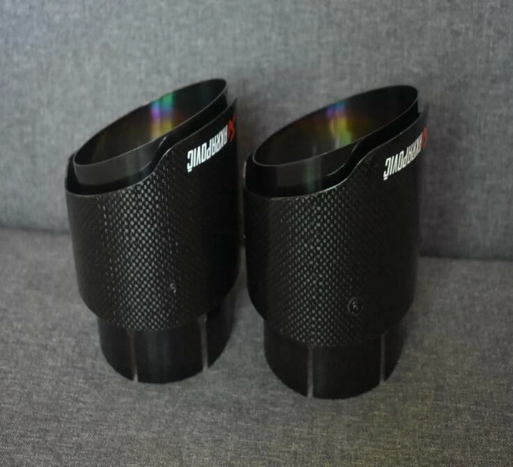 Черная стальная задняя труба глушителя выхлопной системы из углеродного волокна для BMW X1 20-22 F48 - Изображение 3 из 4