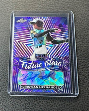 2021 Leaf Metal Draft Cristian Hernandez Future Stars Rookie Purple Auto 8/10