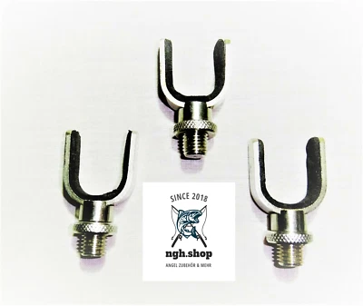 NGT 3x Rutenauflage Edelstahl U Rest Rutenauflage Butt Grip Rod Pod Rutenhalter