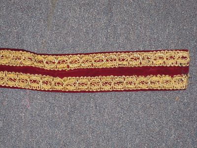 Vintage Theater Costumes Red Velvet Belt with Sash Waistband 