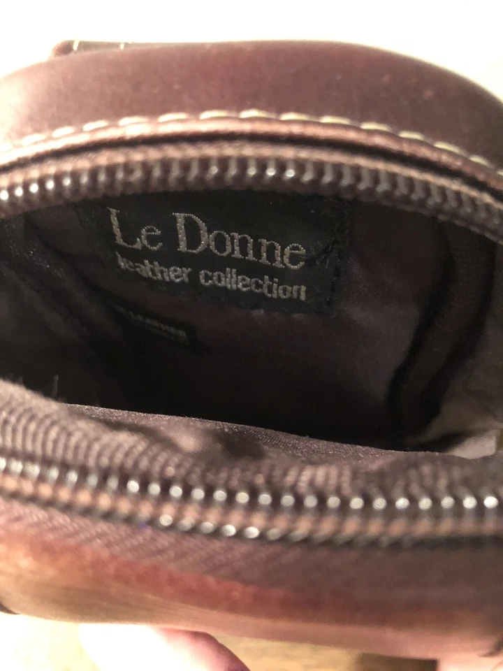 Cinto de couro masculino Le Donne cintura bolsa pequena marrom (D1) - Imagem 4 de 4